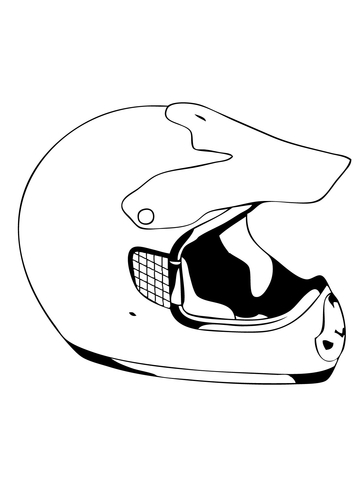 Bmx Helmet Coloring Page